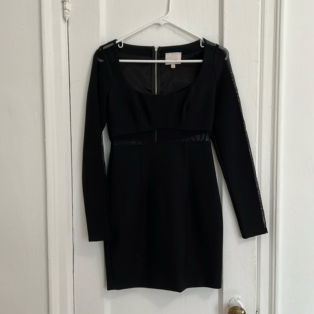 Cinq a sept black Celia bodycon mesh dress size 2